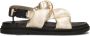 Inuovo Gouden Leren Sandalen B12010 Yellow Dames - Thumbnail 4