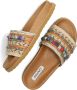 Inuovo Kleurrijke Leren Slippers met Stijlvolle Details Multicolor Dames - Thumbnail 7