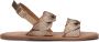 Inuovo Roségouden Leren Gevlochten Sandalen Pink Dames - Thumbnail 4