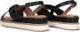 Inuovo Zwarte Leren Sandalen met Gespsluiting Black Dames - Thumbnail 5