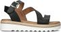 Inuovo Zwarte Leren Sandalen Stijlvol Model Black Dames - Thumbnail 4