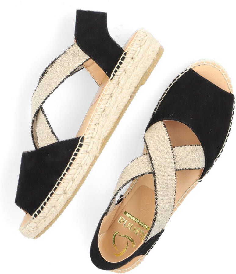 KANNA Zwarte Espadrilles Ada