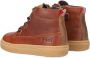 Koel4kids 03m008 Hoge sneakers Leren Sneaker Jongens Kids Cognac - Thumbnail 4