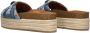 Kurt Geiger Denim Flatform Slippers met Jute Zool Blue Dames - Thumbnail 5