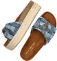 Kurt Geiger London Kensington Flatform Slippers Dames Blauw - Thumbnail 6