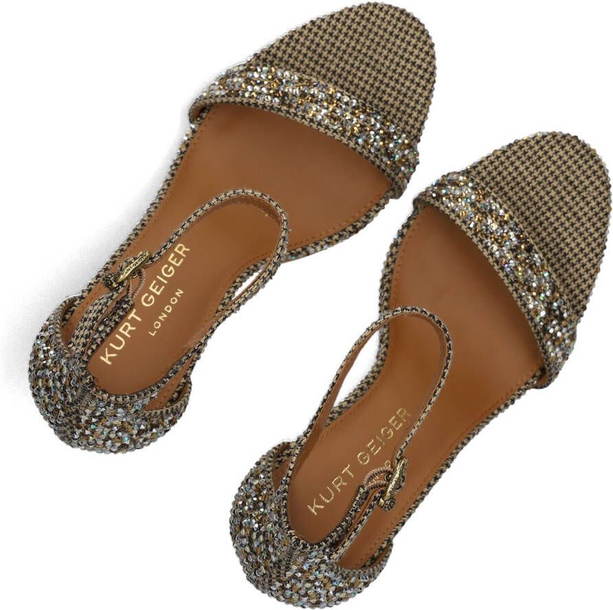 KURT GEIGER LONDON Gouden Sandalen Perspex Heel Sandal