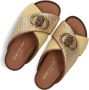 Kurt Geiger London Chelsea Cross Strap Slippers Dames Goudkleurig - Thumbnail 6