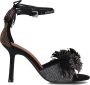 Kurt Geiger London Pom Ankle Tie Sandalen Dames Zwart - Thumbnail 3