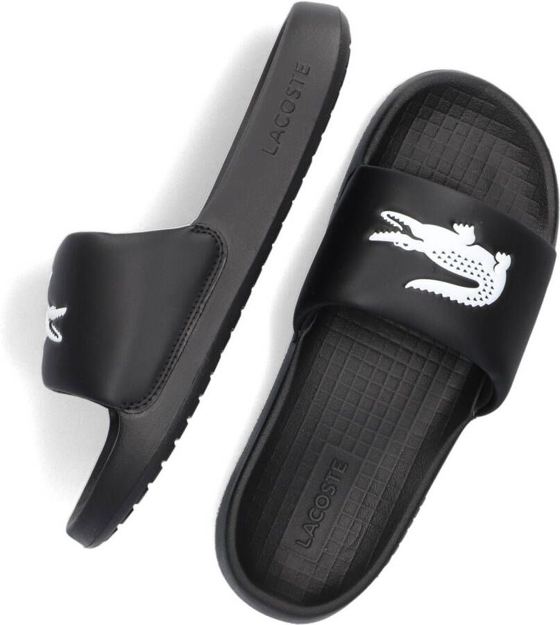 LACOSTE Zwarte Badslippers Serve Slide 1.0