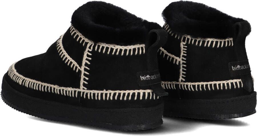 LAIDBACKLONDON Zwarte Laarzen Nyuki Low Crochet