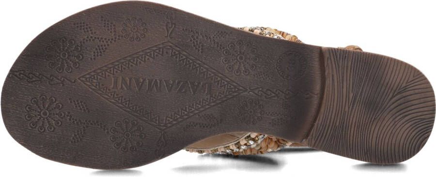 Lazamani Beige Sandaal met Kralen Decoratie Multicolor Dames - Foto 5