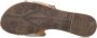 Lazamani Beige Geweven Touw Slippers Multicolor Dames - Thumbnail 6