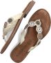 Lazamani Luna Leren Dames Slippers Off-White - Thumbnail 9
