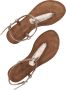 Lazamani Ladies shiny sandals Brons Leer Platte sandalen Dames - Thumbnail 10