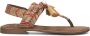 Lazamani Bruin Leren Sandalen 75.119 Brown Dames - Thumbnail 4