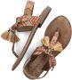Lazamani Bruin Leren Sandalen 75.119 Brown Dames - Thumbnail 7
