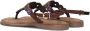 Lazamani Suède teensandaal Bruin Suede Platte sandalen Dames - Thumbnail 6