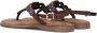 Lazamani Suède teensandaal Bruin Suede Platte sandalen Dames - Thumbnail 5