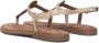 Lazamani T-band Sandalen goud Leer Dames - Thumbnail 5