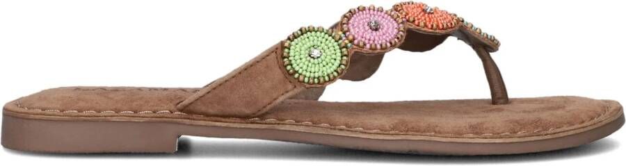 Lazamani Kleurrijke Suède Slippers Multicolor Dames - Foto 3