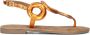 Lazamani Oranje Sandaal met Metallic Afwerking Orange Dames - Thumbnail 4