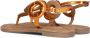 Lazamani Oranje Sandaal met Metallic Afwerking Orange Dames - Thumbnail 5