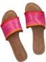 Lazamani Stijlvolle Leren Slippers Pink Dames - Thumbnail 5