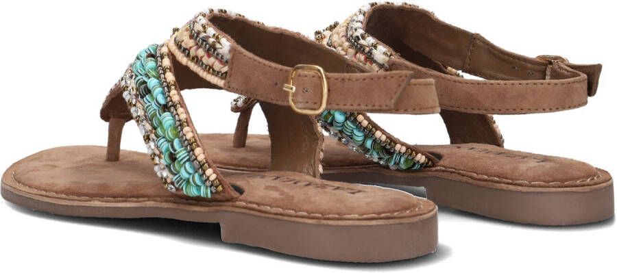 Lazamani Taupe Kralen Sandalen Multicolor Dames - Foto 5