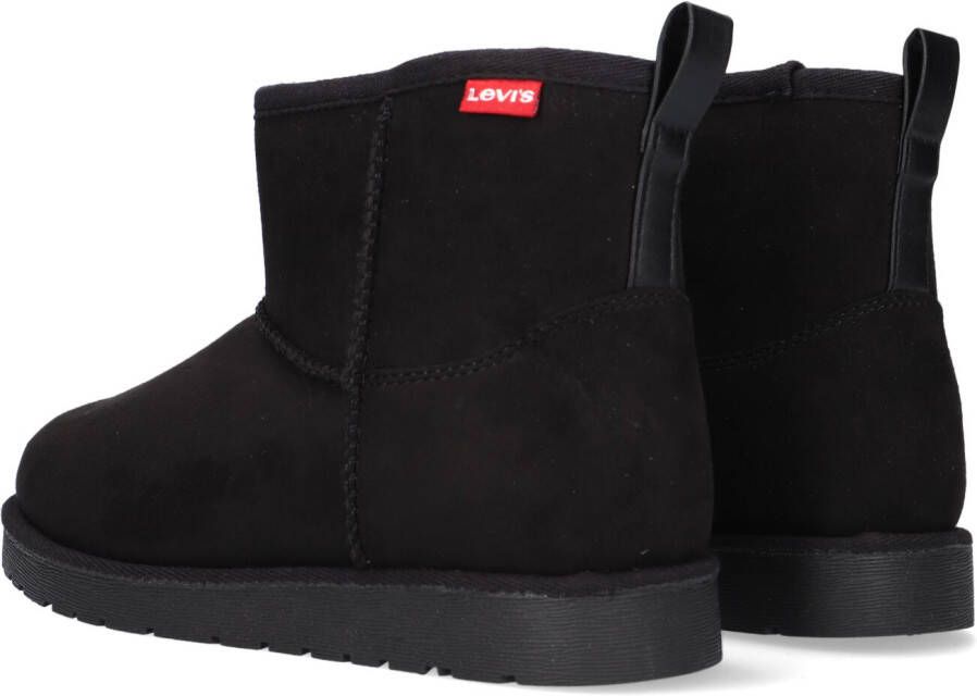 Levi'S Zwarte Enkelboots New Wave Mid Zip Fur