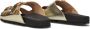 LINA LOCCHI Slippers Dames 2 Gesp Slipper Met Studs Maat: 42 Materiaal: Leer Kleur: Goud - Thumbnail 3