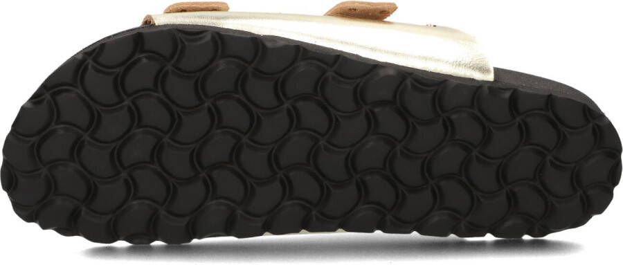LINA LOCCHI Gouden Slippers 2 Gesp Slipper Met Studs
