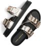 LINA LOCCHI Slippers Dames Led 2 Band Slipper Dz Maat: 38 Materiaal: Leer Kleur: Goud - Thumbnail 5