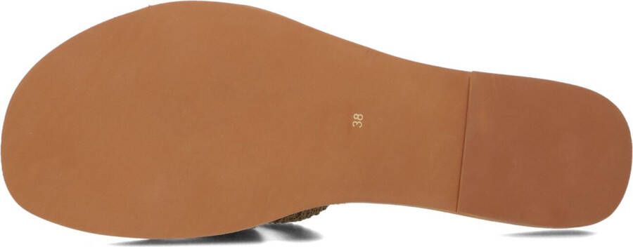 LINA LOCCHI Groene Slippers Met Koord Slipper