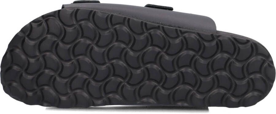 LINA LOCCHI Zwarte Slippers 2 Gesp Slipper Met Studs
