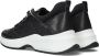 Runner Sneaker materialenmix Lily 10 Lage sneakers Leren Sneaker Dames Zwart - Thumbnail 3