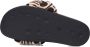 Love Moschino Zwarte rubberen sliders met geweven beige band en polkadotprint Beige Dames - Thumbnail 5