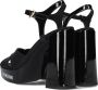 Love Moschino Fantasy Color Leren Plateau Sandalen Black Dames - Thumbnail 4