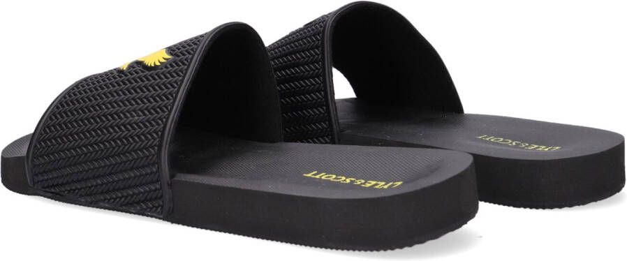 Lyle & Scott Zwarte Badslippers Easy Slide