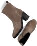 Maruti Vanity Suede Taupe Beige Suede Enkellaars met hak Dames - Thumbnail 5