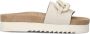 Maruti Witte Leren Slipper met Kettingdetail Beige Dames - Thumbnail 2