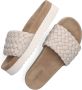 Maruti Beige Gevlochten Leren Slipper Billy White Dames - Thumbnail 9
