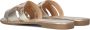Mexx Gouden Lisa Leren Slippers met Diamanten Yellow Dames - Thumbnail 5