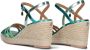 Mexx Noemi Pakina Sandalen Met Sleehak Dames Groen - Thumbnail 4