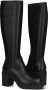 Mexx Zwarte Leren Kniehoge Laarzen Merel Black Dames - Thumbnail 5