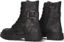 Mexx Kids XX825590-791 Meisjes Biker Boots Grijs Leer Veters - Thumbnail 4
