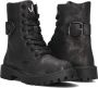 Mexx Kids XX825590-791 Meisjes Biker Boots Grijs Leer Veters - Thumbnail 6