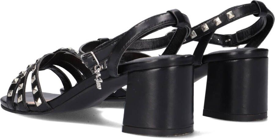 Mexx Zwarte Leren Sandalen met Pyramide Studs Black Dames - Foto 3