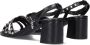 Mexx Zwarte Leren Sandalen met Pyramide Studs Black Dames - Thumbnail 3