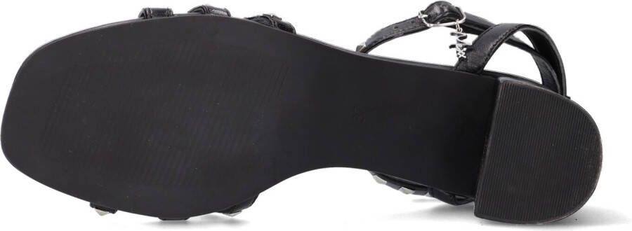Mexx Zwarte Leren Sandalen met Pyramide Studs Black Dames - Foto 4