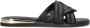 Mexx Twisted Strap Leather Slippers Black Dames - Thumbnail 5